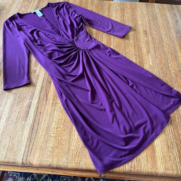 Laundry Faux Wrap Purple Women's Dress Size 10 - Picture 1 of 9